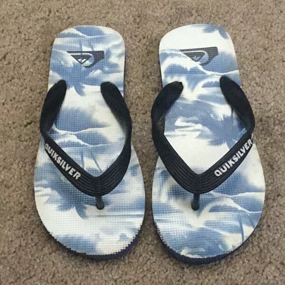 (Used)Quick Silver rubber flip flop kids